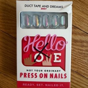 Hello Love Iridescent Press-On Nails - Holographic - Duct Tape and Dreams